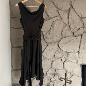 Coldwater Creek black midi dress asymmetrical